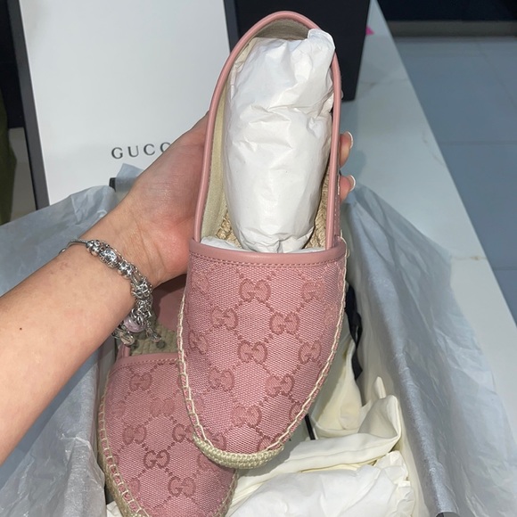 Gucci GG Soft Pink Formentera Espadrilles Size 35.5 - Picture 3 of 5
